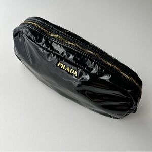 Prada Cosmetics Shoe Storage Bag Black Patent